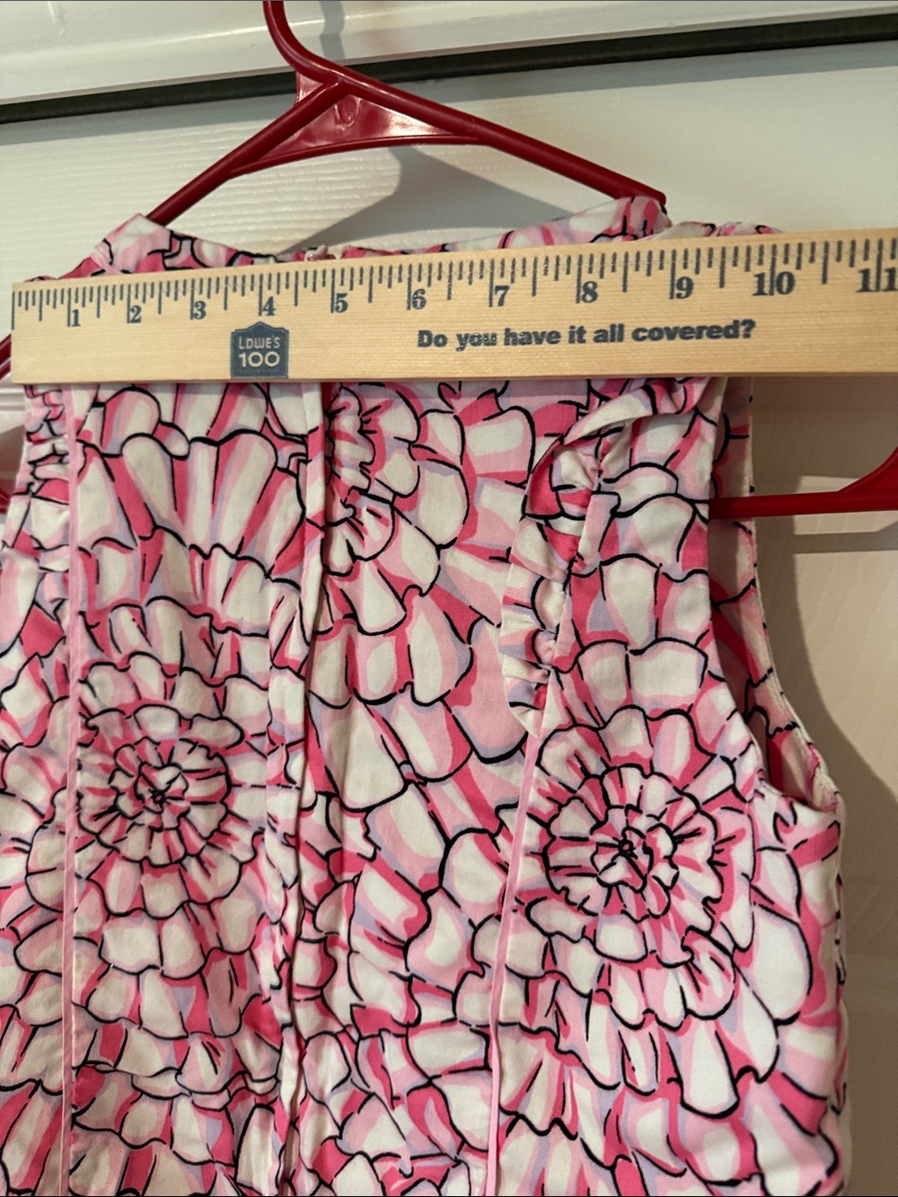 Lilly Pulitzer Girls Pink Floral Ruffle Shift Dress - Picture 5 of 7
